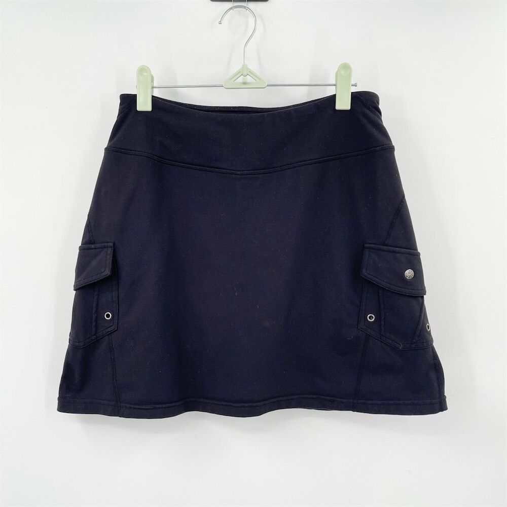 Athleta Women's Oasis Skort Size S Black Cargo Pockets Golf Hiking Athletic‎